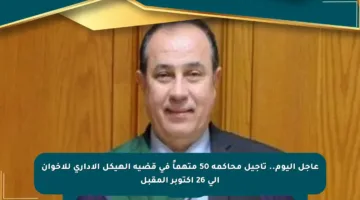 عاجل اليوم.. تأجيل محاكمة 50 متهماً في قضية الهيكل الإداري للإخوان إلى 26 أكتوبر المقبل